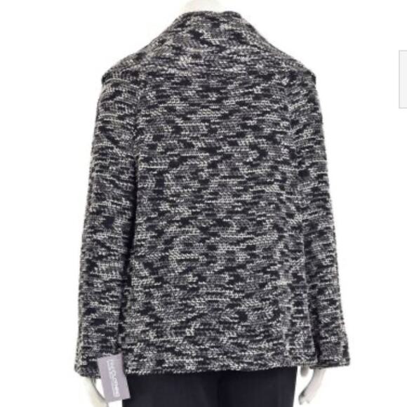 St John Collection Black & Gray Boucle Sweater Jacket Womens sz 4 - Picture 6 of 14
